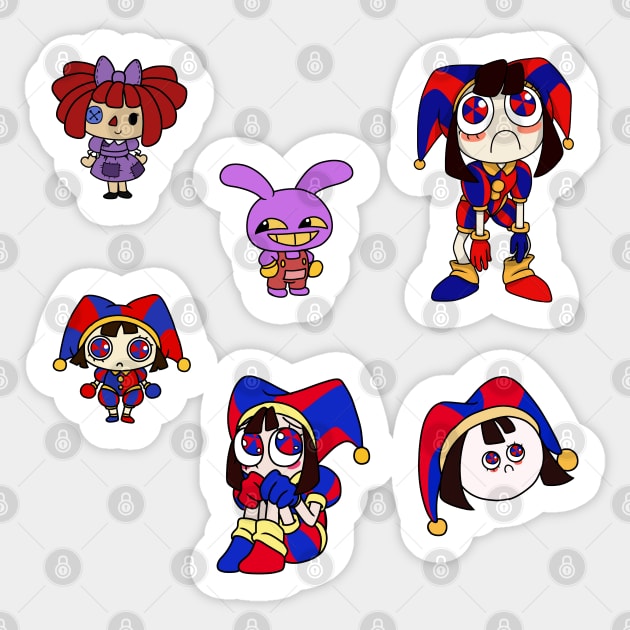 the amazing digital circus pack Sticker by LillyTheChibi